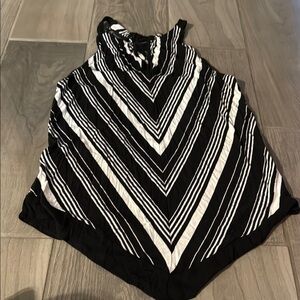 Black and White Striped Women's Sweater